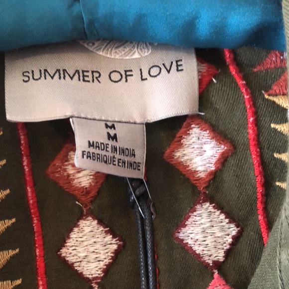 Summer of Love Army jacket sz Medium & Small Petite New! - Picture 6 of 15